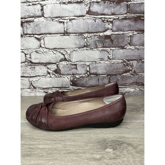 Abeo BIO System Terrie Slip On Shoes Sz 8N Purple Knotted Leather Casual Flats - Picture 1 of 16